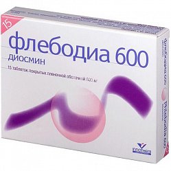 Флебодиа 600 таб п/пл/о 600 мг №15