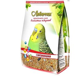 Любимчик корм д/волн попугаев 500 г витамин (пакет)
