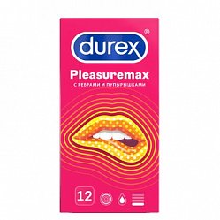 Презерватив Дюрекс №12 pleasuremax (с ребрами и пупырышками)