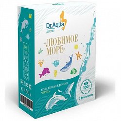 Соль детская д/ванн Dr Aqua морская 450 г череда (коробка) (3ф/п)