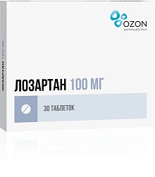 Лозартан таб п/пл/о 100 мг №30