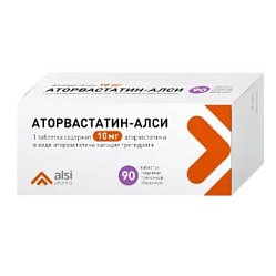 Аторвастатин Алси таб п/пл/о 10 мг №90