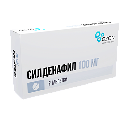Силденафил таб п/пл/о 100 мг №2