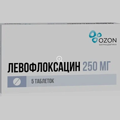 Левофлоксацин таб п/пл/о 250 мг №5