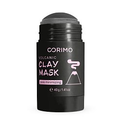 Corimo маска глиняная черная д/лица 40 г вулканич пепел/цинк (стик)